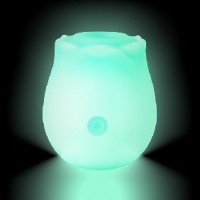 RoseBud, GREEN, GLOW-IN-THE-DARK, 10 Function, Clitoral Sucking & Vibrating, Silicone, Rechargeable